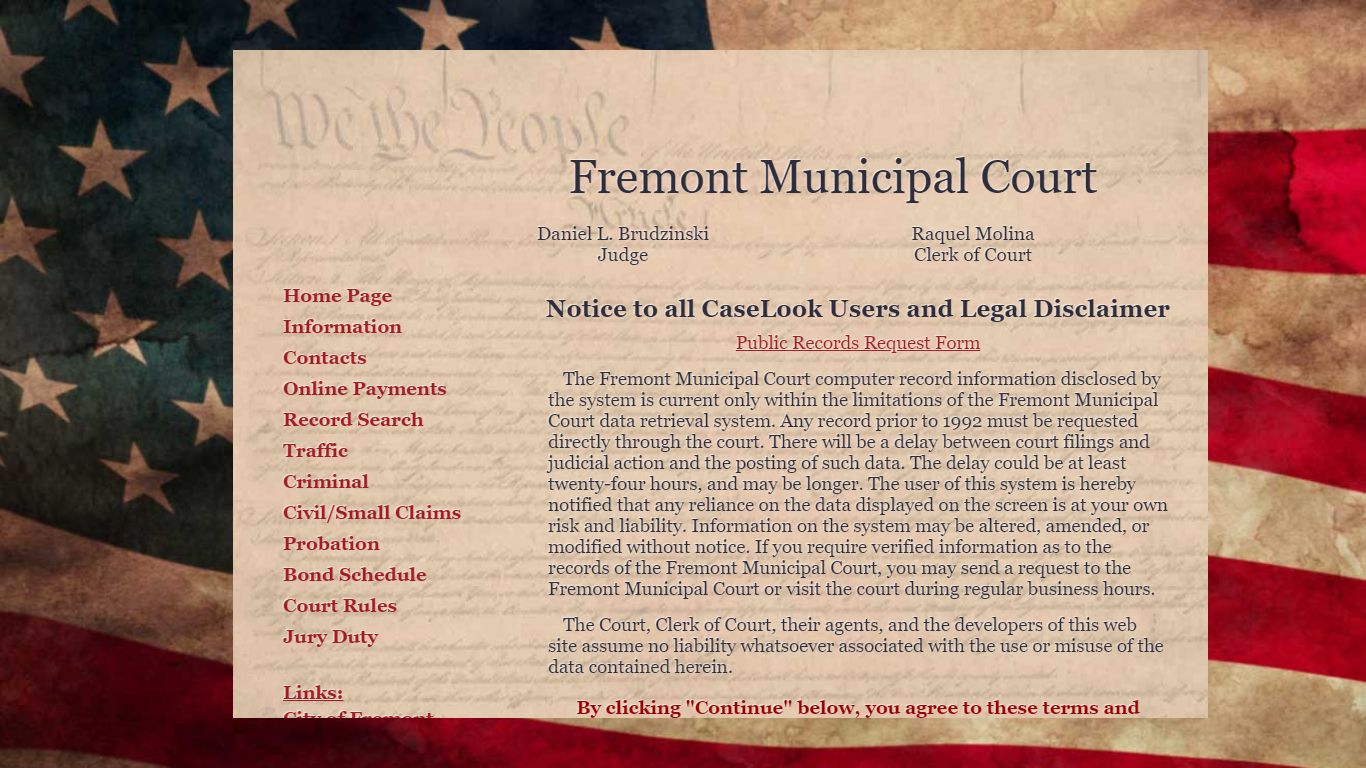 Fremont Municipal Court - Record Search